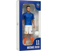 Megableu - Figura FFF Olise Nº 11-20 cm - Figura Grande de fútbol articulada 10 Puntos - Licencia Oficial del Equipo de Francia - Juguete de fútbol con Globo - Idea de Regalo Supporter Blues
