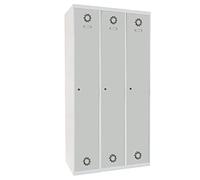 Megablok Taquilla Metálica Desmontada 1 Puerta Gris y 3 Cuerpos Gris. Dim: 1800 mm x 1200 mm x 500 mm