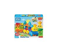 Mega Bloks Tren Musical ABC, Juguete de construcción para bebé +1 año (Mattel FWK22)