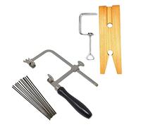 Megacast - Juego de sierra profesional 3 en 1 para joyero (marco de 144 cuchillas)