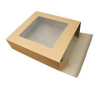 MegaCrea - Cajas de cartón con Ventana (25 x 28 cm, 2 Unidades)