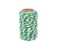 MEGACREA - Cuerda de algodón, bicolor verde oscuro y blanco, 25 m x