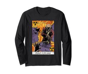 Megadeth - Carta del Tarot Manga Larga, Unisex para Adultos, Negro, XXL