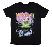Megadeth Contaminated Band Logo T Shirt, Negro, L