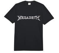 Megadeth - Logotipo Cromado Comfort Colors Adult Heavyweight T-Shirt