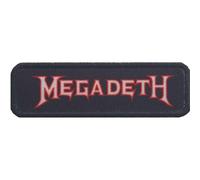 Megadeth Parche para planchar con contorno de logotipo, Rojo/Negro, Taille unique