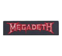 Megadeth Parche termoadhesivo con logotipo de contorno, negro/ rojo, Taille unique