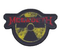Megadeth Parche termoadhesivo con logotipo de peligro, Rojo, negro y amarillo, Taille unique