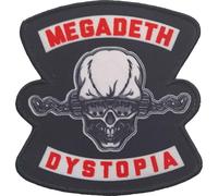 Megadeth Parche termoadhesivo de distopía, rojo/blanco/negro, Taille unique