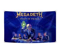 Megadeth - Póster de óxido en paz, divertido tapiz de música, estético, decorativo, duradero, apto para decoración de interiores y exteriores, para dormitorio universitario, al aire libre, regalos de