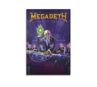Megadeth - Póster limitado firmado para portada de álbum, póster de portada musical, pop hip hop, rap, cantante, estrella, arte de pared, lienzo estético para decoración de dormitorio de niñas y