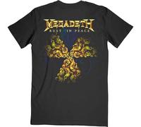 Megadeth T Shirt Rust in Peace 30th Anniversary Band Logo Nuevo Oficial Negro Size XL, Negro, XL