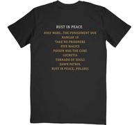 Megadeth T Shirt Rust In Peace Tracklist Band Logo Nuevo Oficial Size L