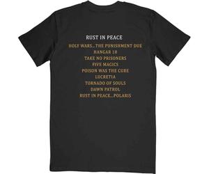 Megadeth T Shirt Rust In Peace Tracklist Band Logo Nuevo Oficial Size XXL