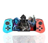 Megadream Mando de juego inalámbrico para iPhone, MFi Mobile Bluetooth Gamepad Joystick para iOS/Android, compatible con iPhone 14, 13, 12, Samsung Galaxy, Nokia, OPPO Direct Play (azul+rojo)