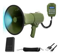 Megáfono de 100W, Alcance Máximo 2000 m, Megáfono con Sirena y Micrófono