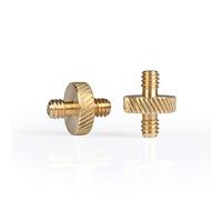 MegaGear Adaptador de Tornillo de Metal roscado para trípode Monopod Ballhead Light Stand (1/4" a 1/4" roscado) - (Paquete de 2)