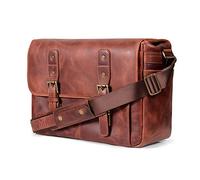 MegaGear Bandolera de Hombre y Mujer Estilo Vintage para Ordenador Portátil de 13”- Maletín de Portátil Porfolio Tablet con Correa de Bolso Ajustable