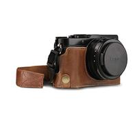 MegaGear Camina de cámara de Cuero Genuina Siempre Compatible con Leica D -Lux 7 - Brown, única Talla - Marrón