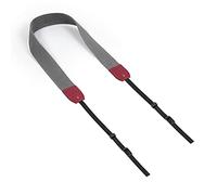 MegaGear Correa ajustable para hombro o cuello de lona y cuero genuino (Granate/Gris)