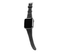 MegaGear - Correa de Piel auténtica para Apple Watch, Correa de Repuesto para Hombres y Mujeres, 42 mm, 49 mm, 38 mm, 41 mm, Apple Watch Series Ultra, Ultra2, 10, 9, 8, 7, 6, 5, 4, 3, SE, Negro