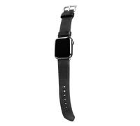MegaGear Correa de Piel auténtica para Apple Watch - Correa de Repuesto para Hombres y Mujeres 42mm - 49mm y 38mm - 41mm, Apple Watch Series Ultra, Ultra2, 10, 9, 8, 7, 6, 5, 4, 3, SE, Negro, Correa