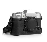 MegaGear Estuche para cámara de Media cámara de Cuero Genuino Ever Ready Compatible con Fujifilm X-T50 (Negro)
