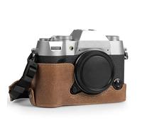 MegaGear Estuche para cámara de Media cámara de Cuero Genuino Ever Ready Compatible con Fujifilm X-T50 (Marrón)