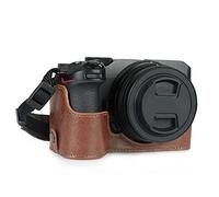 MegaGear Ever Ready - Funda de Piel auténtica para Media cámara Compatible con Nikon Z30 (Marrón)