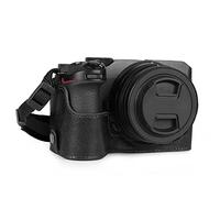 MegaGear Ever Ready - Funda de Piel auténtica para Media cámara Compatible con Nikon Z30 (Negro)