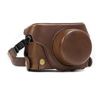 MegaGear Ever Ready - Funda de Piel para cámara, Bolsa para Cámara Panasonic Lumix LX100, DMC-LX100 (Color marrón)