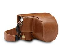 Megagear mg1606 para Leica d-Lux 7 Estuche Ever Ready, Funda de Pronto Uso de Cuero auténtico, con Correa - marrón.