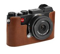 MegaGear Ever Ready - Funda para Leica CL (Cuero auténtico, con Correa) Color marrón Oscuro