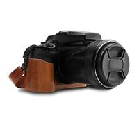 MegaGear Ever Ready - Funda para Nikon Coolpix P1000 (con Correa) Color marrón Oscuro