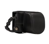 MegaGear Ever Ready - Funda para Panasonic Lumix DC-GX950/GX900/DC-GF10 (12-32 mm, de Cuero, con Correa) Color Negro