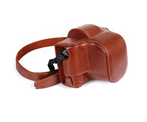 MegaGear Ever Ready Genuine Leather Camera Case Compatible with Nikon Z FC (16-50mm) (Marrón)