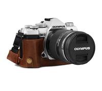 MegaGear Ever Ready MG1865 - Funda de Piel para cámara Olympus OM-D E-M5 Mark III, Color marrón