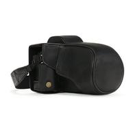 MegaGear Ever Ready Mg990 - Funda de Piel con Correa para cámara Olympus Om-D E-M5 Mark II (12-40 mm), Color Negro