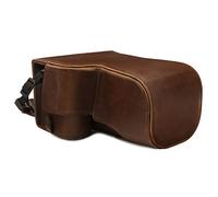 MegaGear EverReady MG1805 - Funda de Piel para cámara Sony Alpha A6600, Color marrón Oscuro