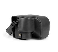 MegaGear Funda de cámara de Cuero Genuino para Sony Alpha a6700 (16-50mm) - Elegante y Protectora (Negro)