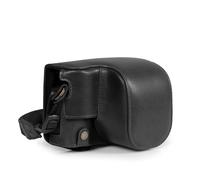MegaGear Funda de Cuero Genuino para Cámara Fujifilm X100VI - Elegante y Protectora (Negro)