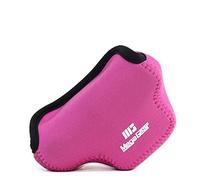 MegaGear Funda Ultraligera de Neopreno para cámara Nikon 1 J4, Nikon 1 J5 de 10 a 30 mm, Color Rosa