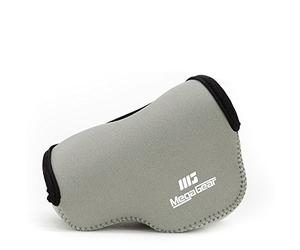 MegaGear Funda Ultraligera de Neopreno para cámara réflex Digital Sony NEX-6 con Sony NEX-7 con Objetivo de 18-55 mm, Color Gris