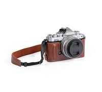 MegaGear Media Funda de Piel auténtica para cámara Ever Ready Compatible con Nikon Z FC (16-50mm) (Marrón)