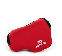 MegaGear ''Ultra Light'' Neoprene Bolsa para Cámaras on Mosquetón para Sony NEX-5TL, Sony NEX-5R, Sony NEX-3N con Sony SELP1650, Sony A5000, Sony A5100 16-50mm (Rojo)
