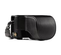 MegaGear MG1001 Ever Ready - Funda de Piel con Correa para cámara Fujifilm X-A10, Color Negro