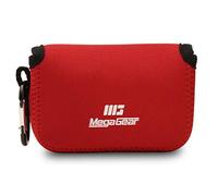 MegaGear MG1033 - Funda de Neopreno con mosquetón para cámara Panasonic Lumix DMC-LX10, Color Rojo
