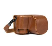 MegaGear MG1232 Ever Ready - Funda de Piel y Correa con Acceso a batería para cámara Sony Alpha A6500, Color marrón Claro
