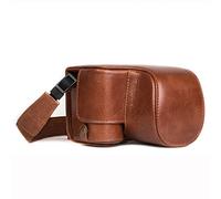 MegaGear MG1237 Ever Ready - Funda y Correa de Piel auténtica con Acceso a batería para cámara Sony Alpha A6500, Color marrón
