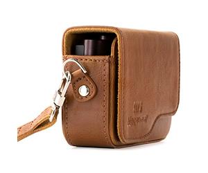 MegaGear MG1265 para Leica C Typ 112 - Estuche de Cuero, con Correa, Marrón Claro